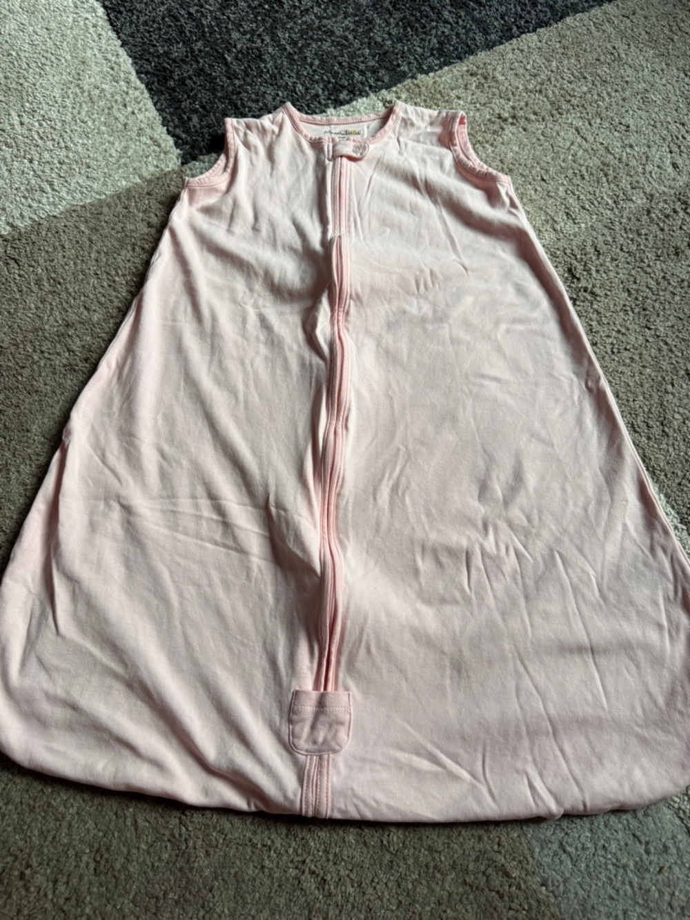 Mama Cheetah Light Pink Baby Sleep Sack with Front Zipper- Large 12-18 months
